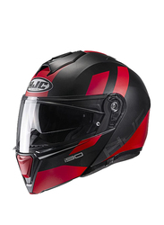 HJC i90 Syrex Helmet, Large, I90 SYR-MC1SF-L, Black/Red